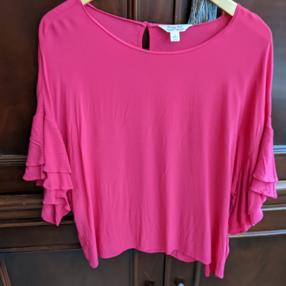Kit Kat Pink Blouse Sz L
